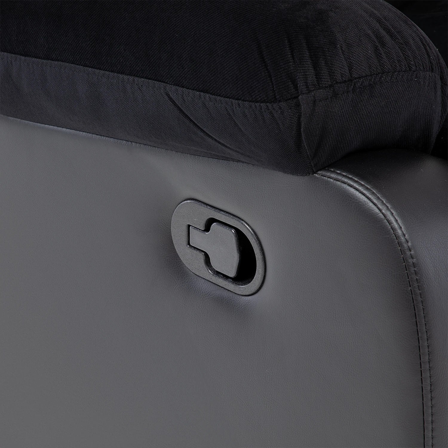 Sofá Bergere Marcus con Reclinación Manual -  Negro