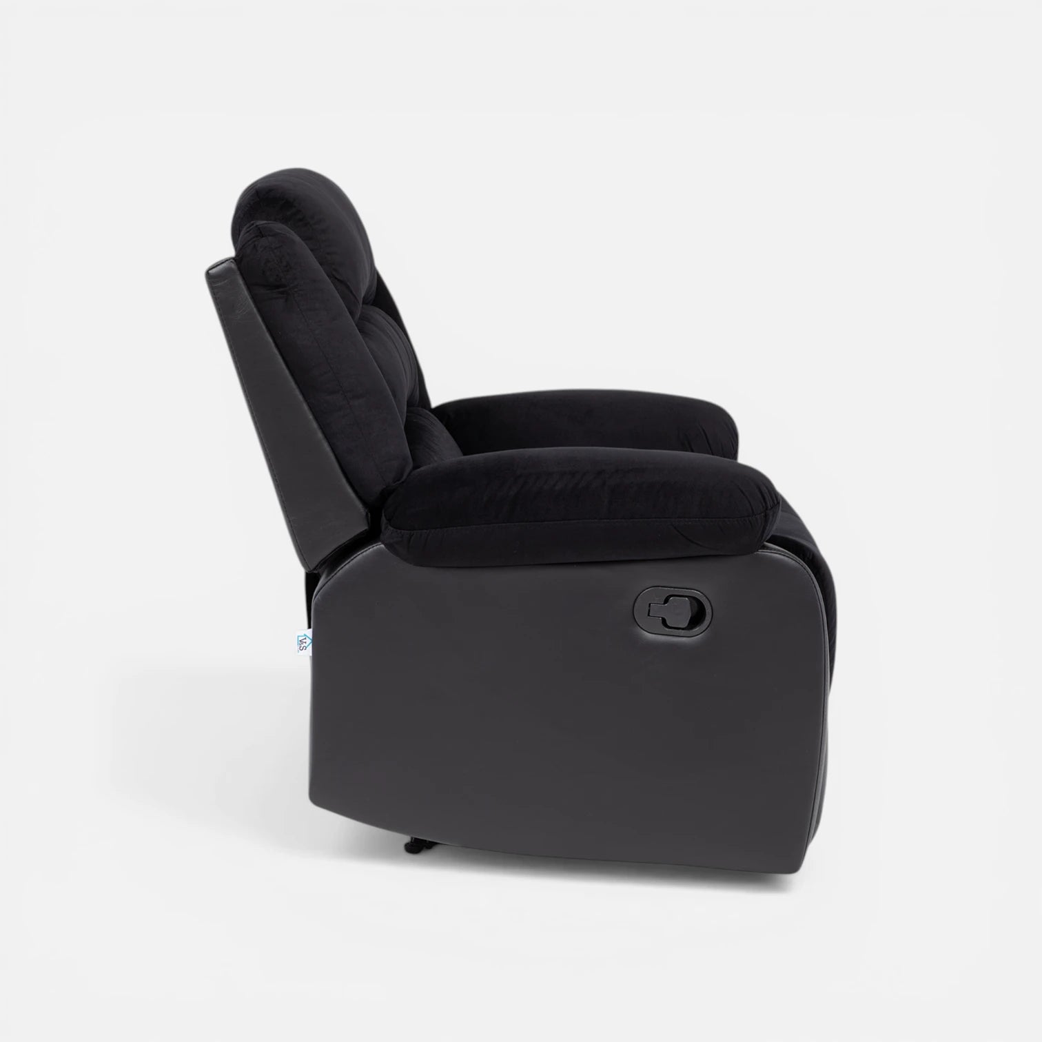 Sofá Bergere Marcus con Reclinación Manual -  Negro