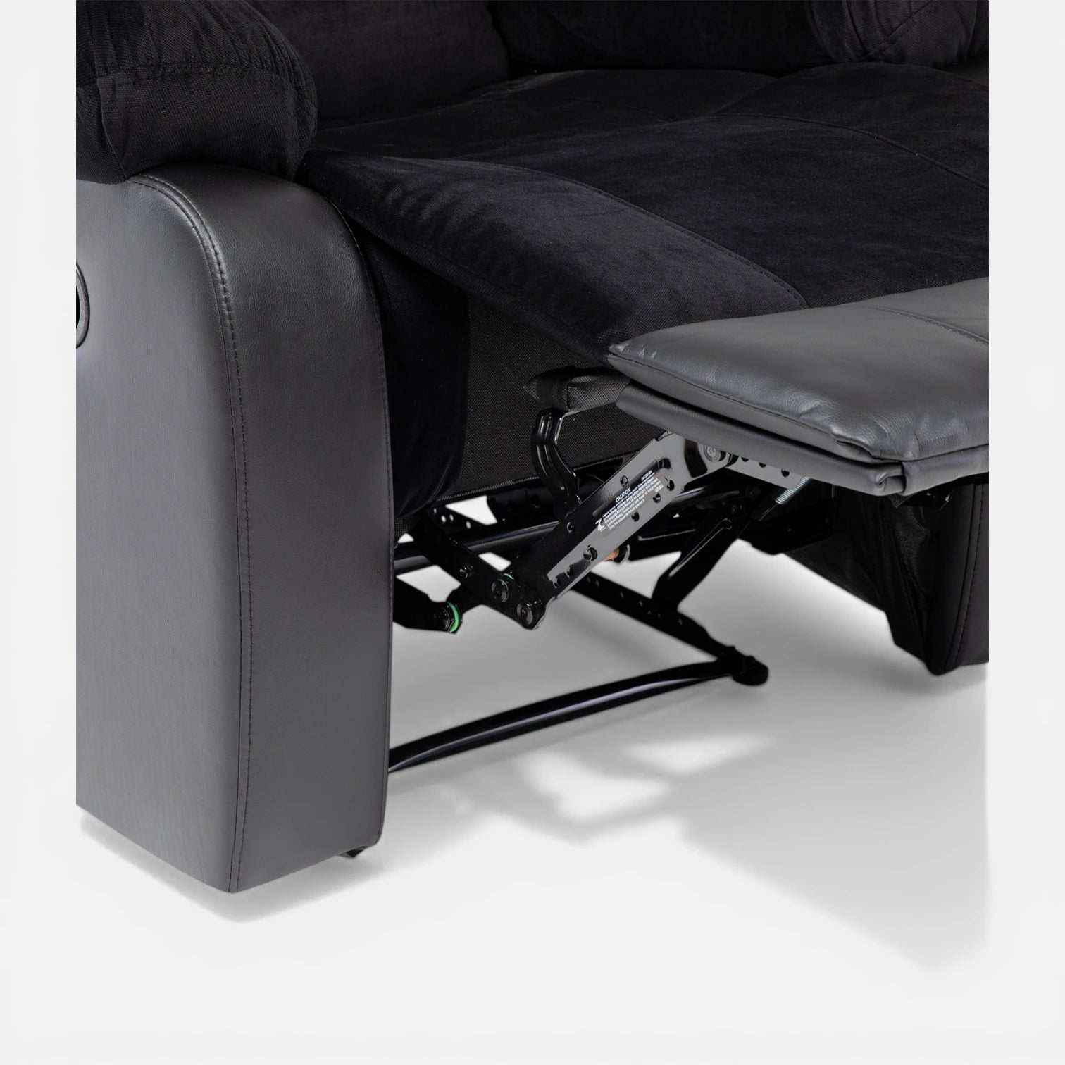 Sofá Bergere Marcus con Reclinación Manual -  Negro