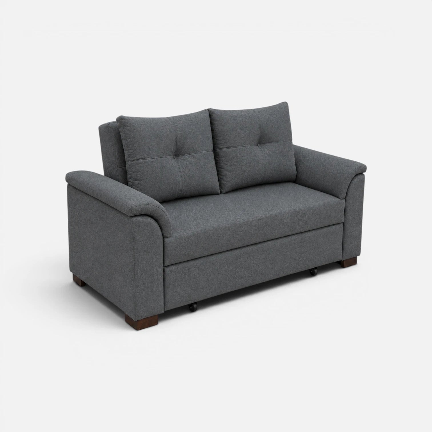 Sofá Cama Elena Tela Lino Finesse Gris Medio