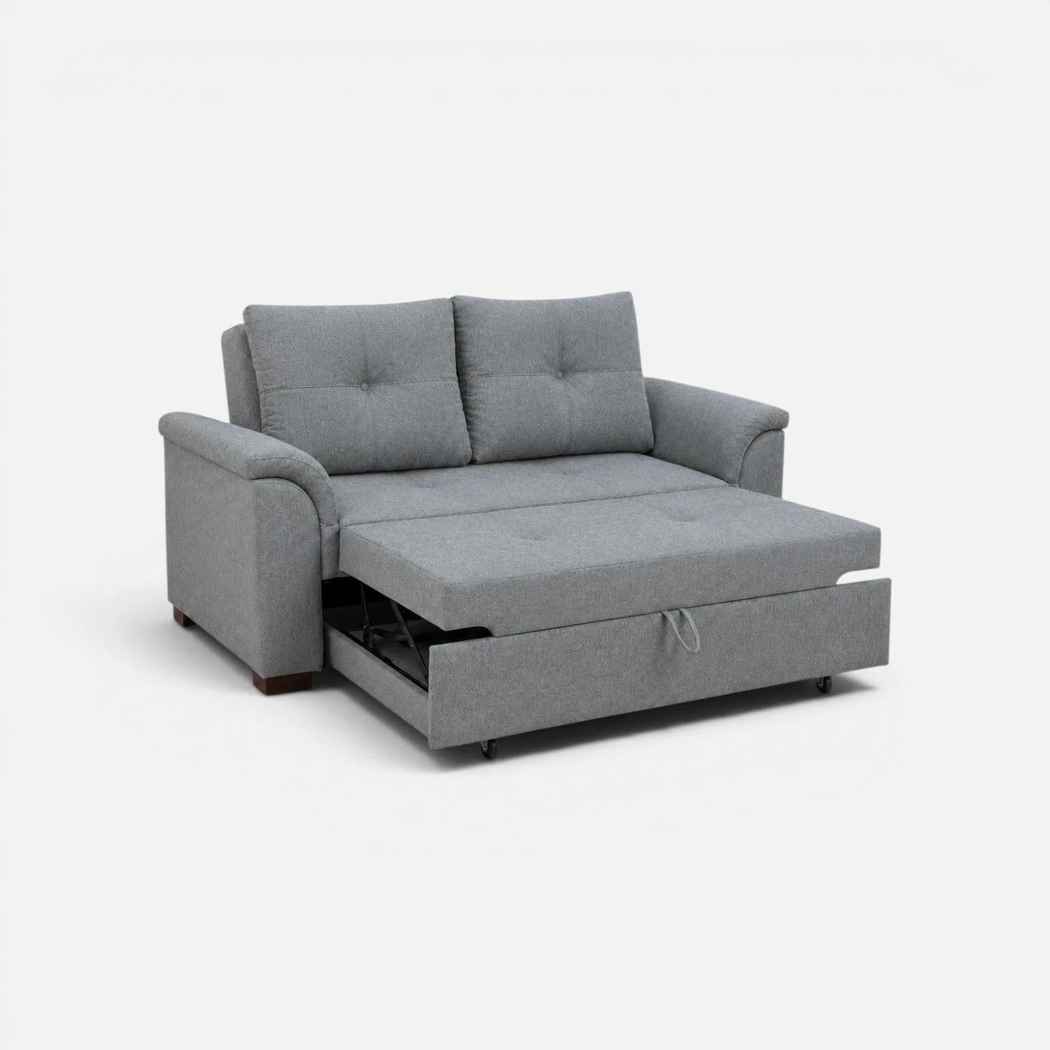 Sofá Cama Elena Tela Lino Finesse Gris Neutro