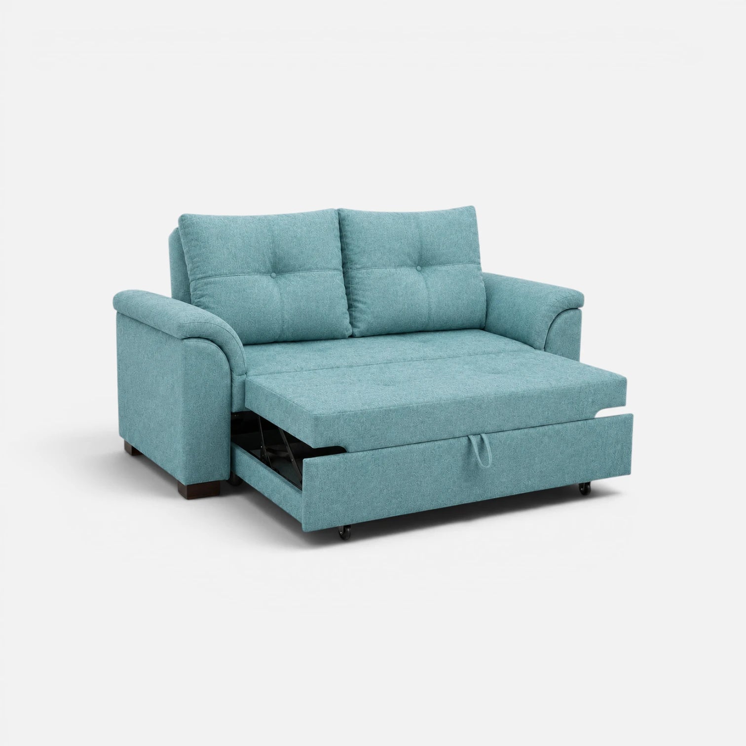 Sofá Cama Elena Tela Lino Finesse Verde Agua