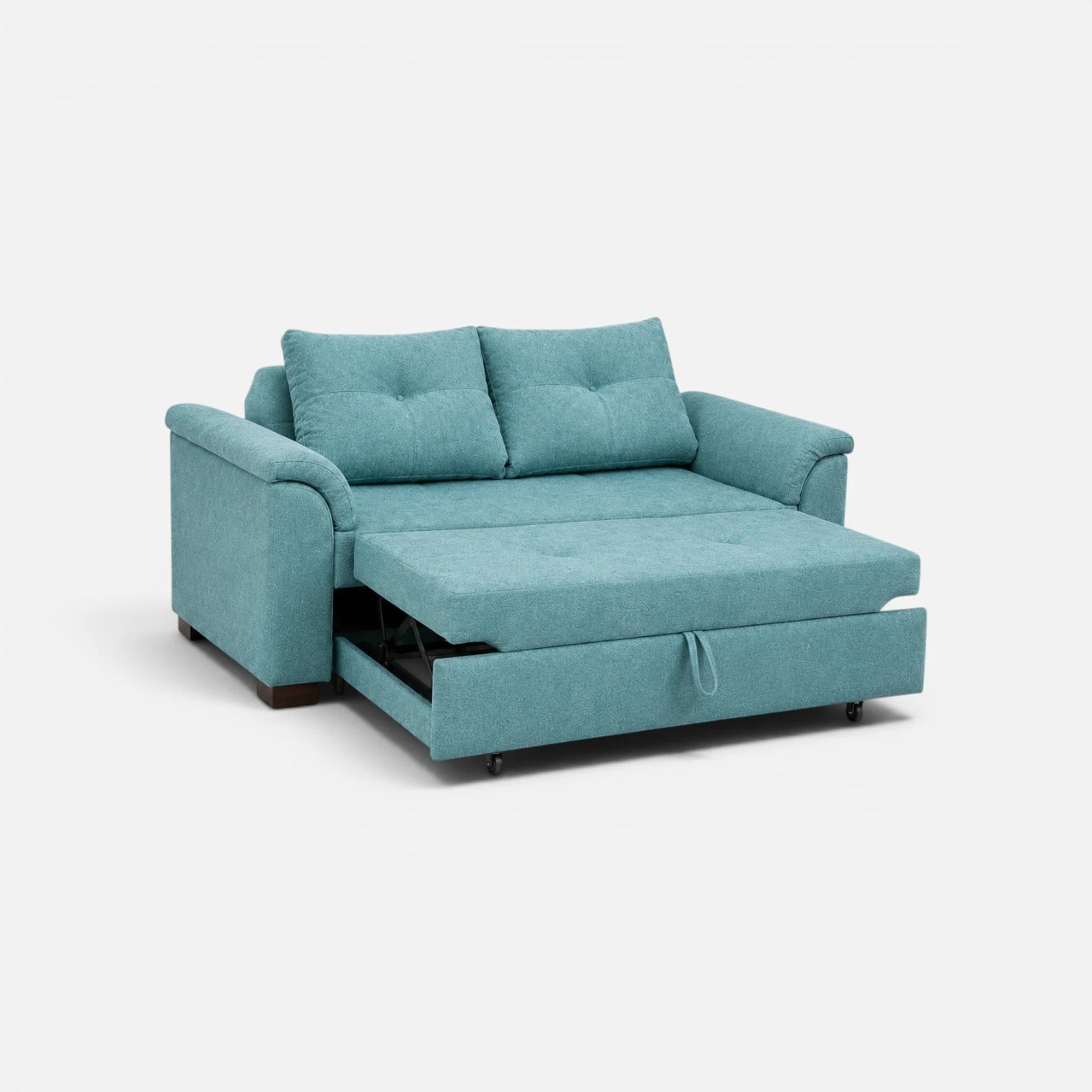 Sofá Cama Elena Tela Lino Finesse Verde Agua