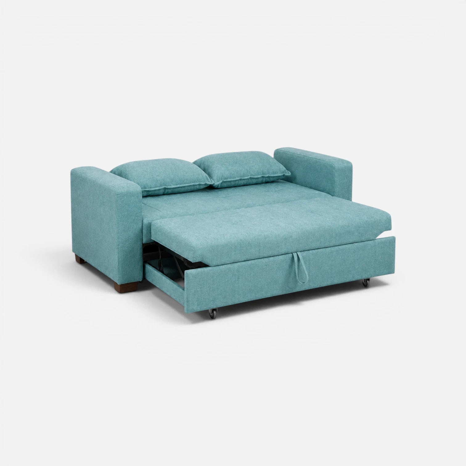Sofá Cama Elena Tela Lino Finesse Verde Agua