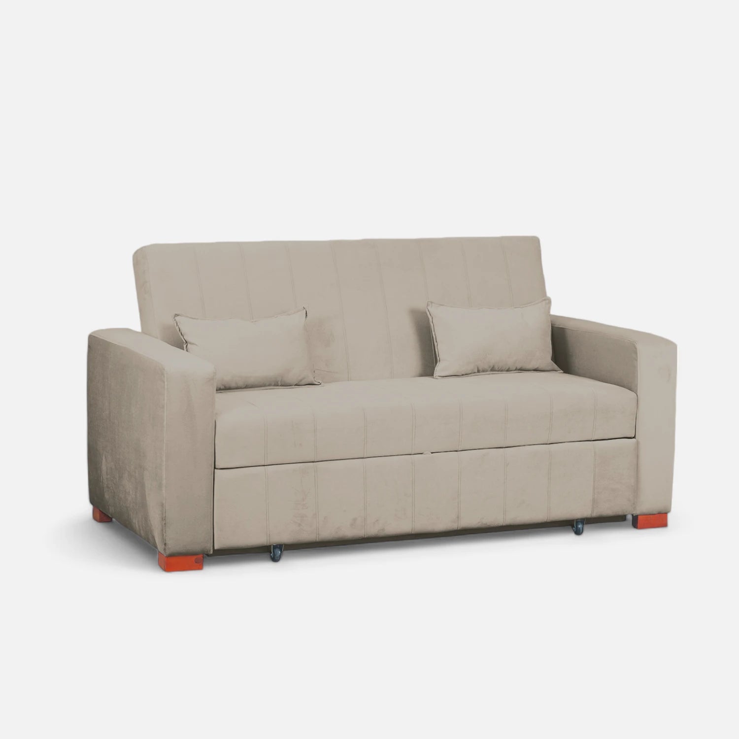 Sofá Cama Olivia - Tela Felpa Beige
