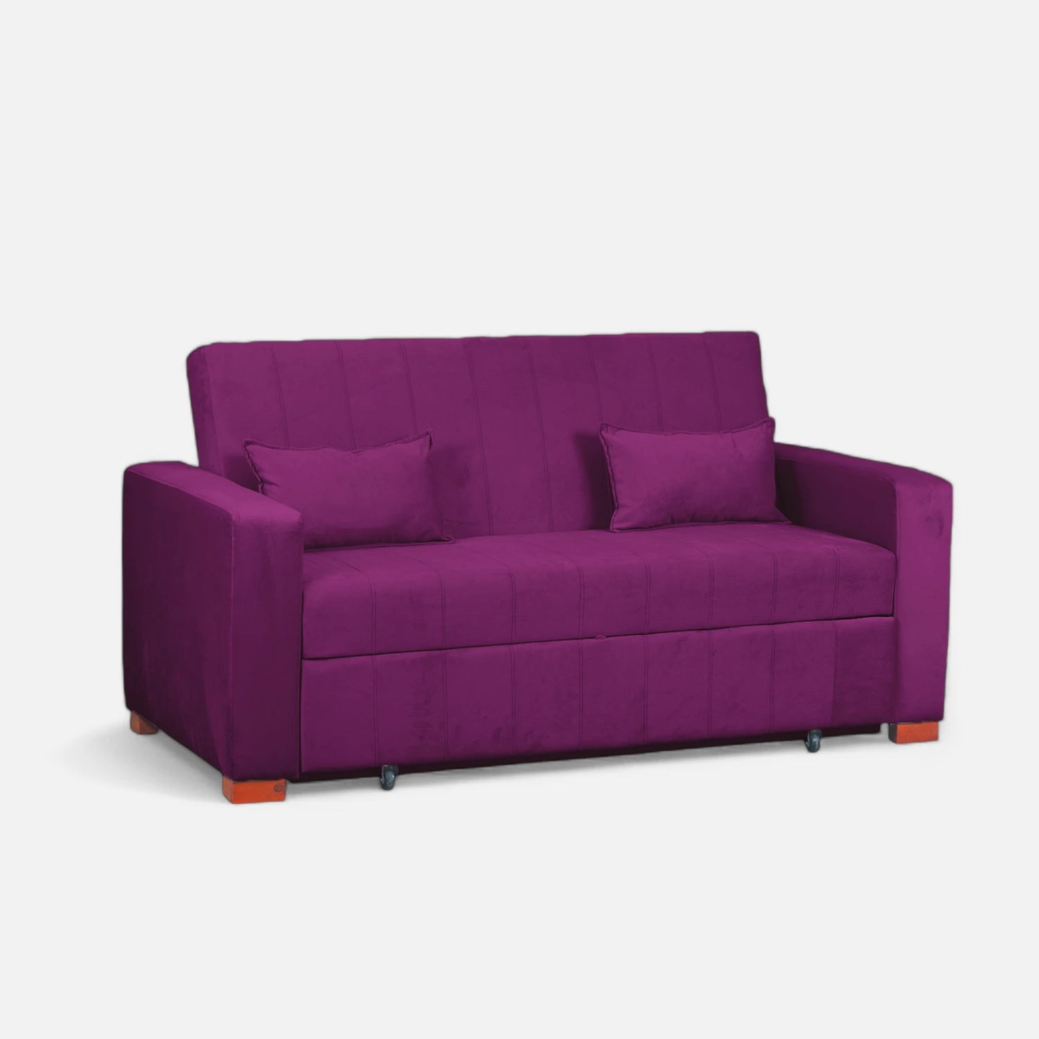 Sofá Cama Olivia - Tela Felpa Lila