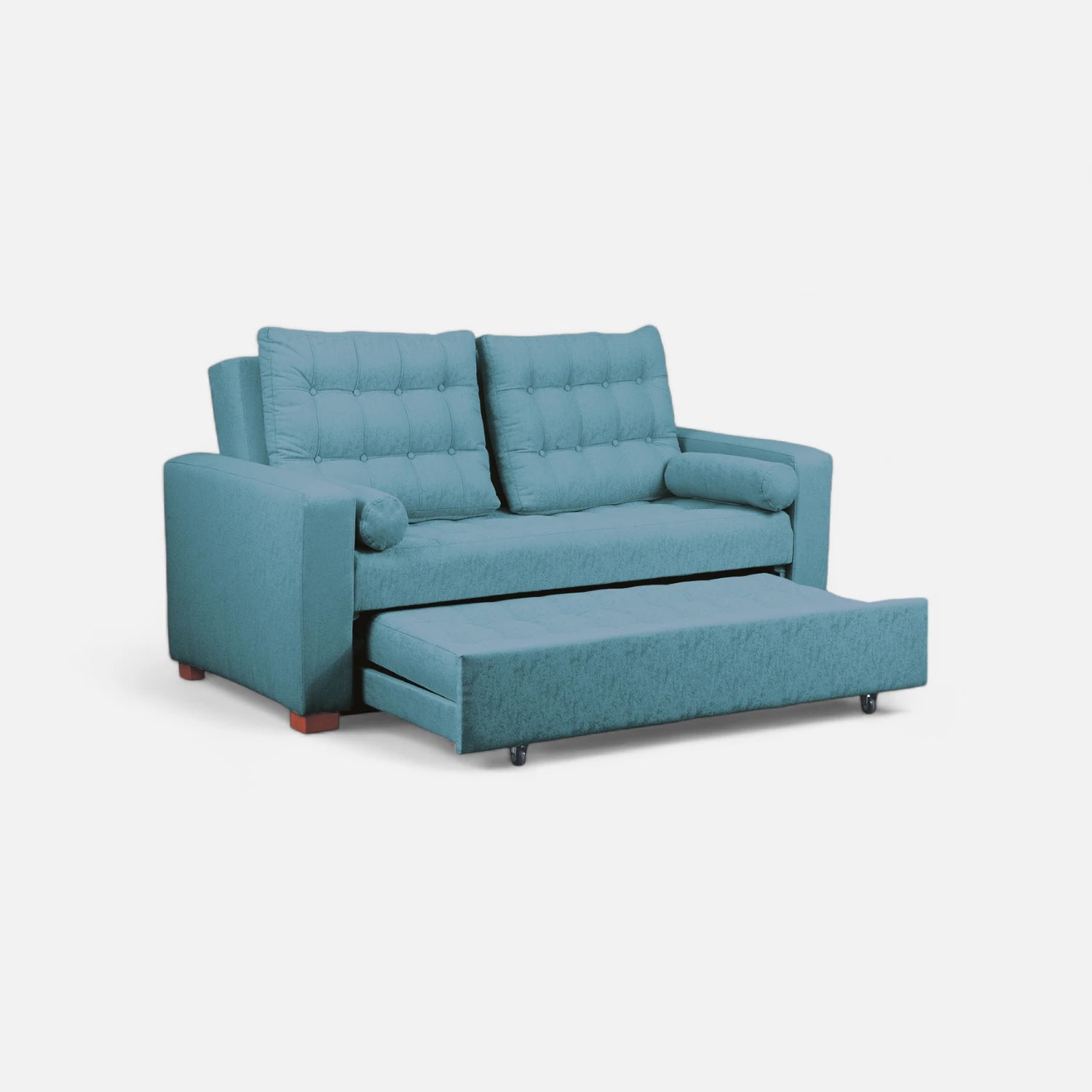 Sofá Cama Ciprés - Tela Lino Sidelli Azul Claro