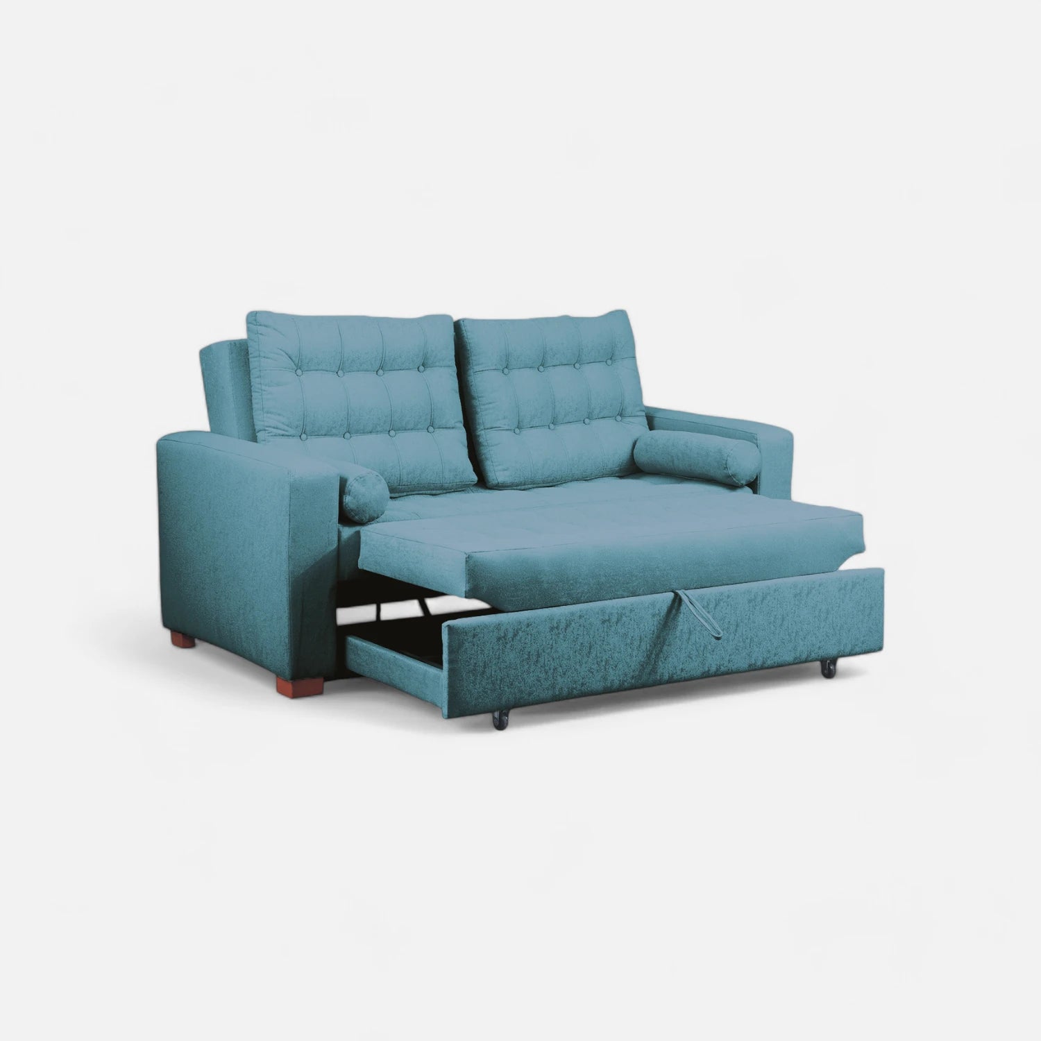 Sofá Cama Ciprés - Tela Lino Sidelli Azul Claro