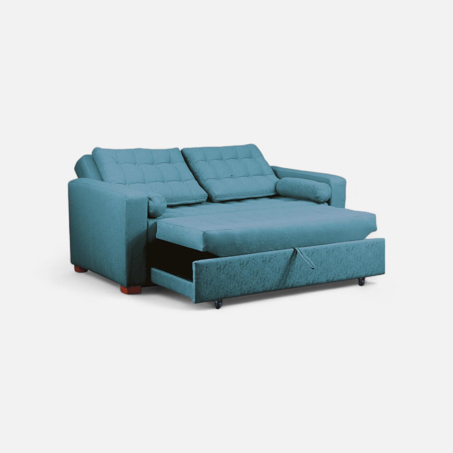 Sofá Cama Ciprés - Tela Lino Sidelli Azul Claro