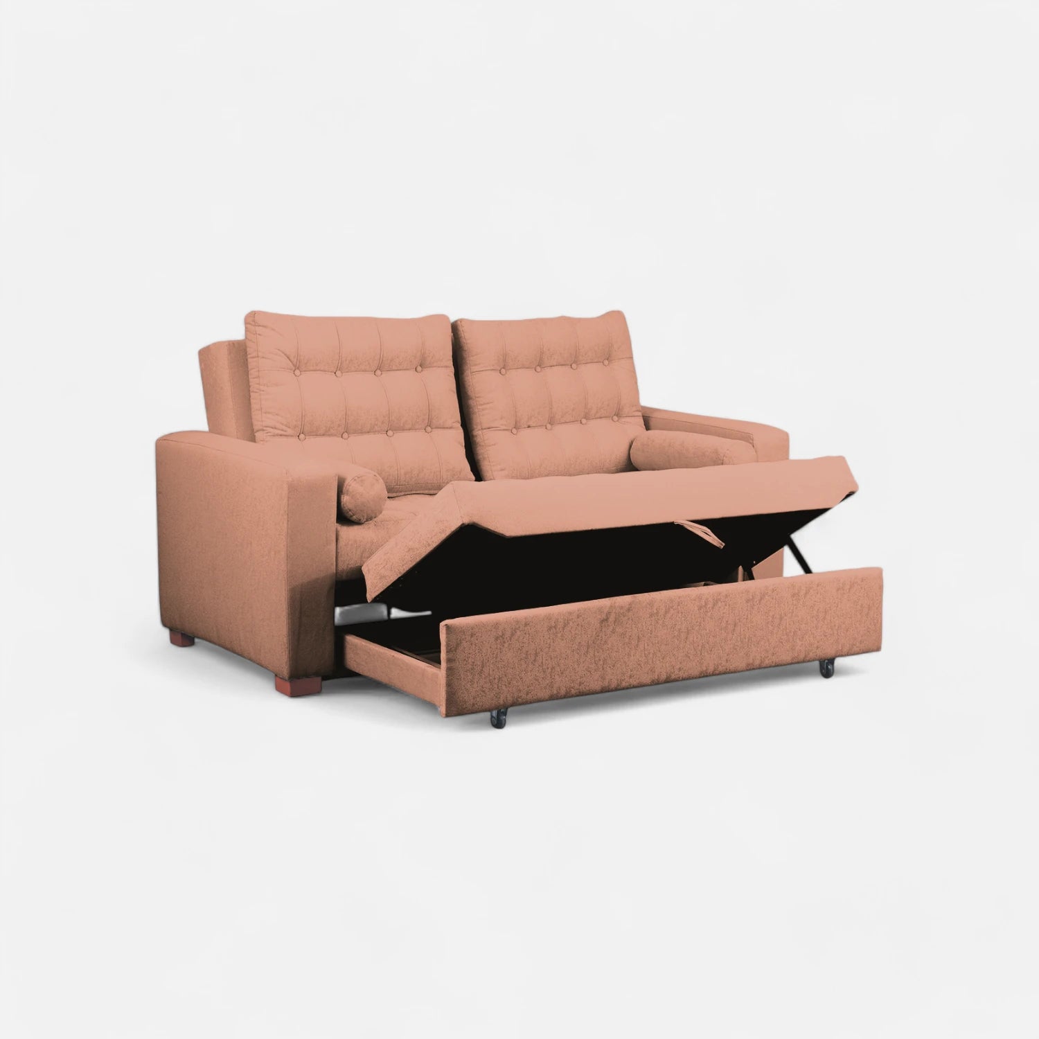 Sofá Cama Ciprés - Tela Lino Bahía Mostaza