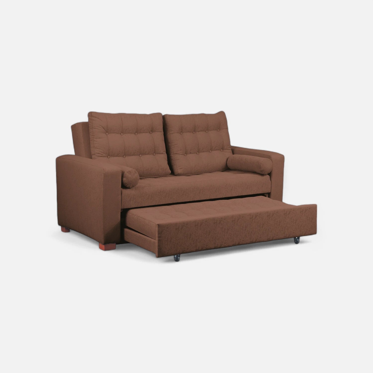 Sofá Cama Ciprés - Tela Lino Sidelli Café