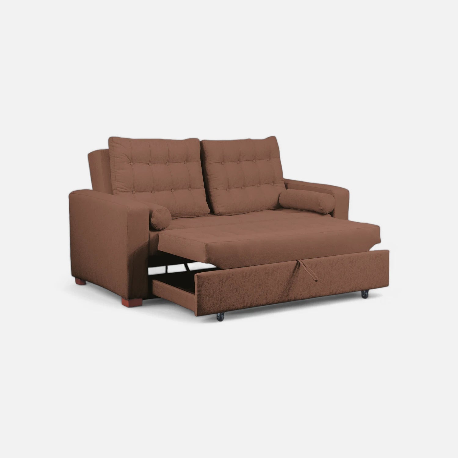 Sofá Cama Ciprés - Tela Lino Sidelli Café