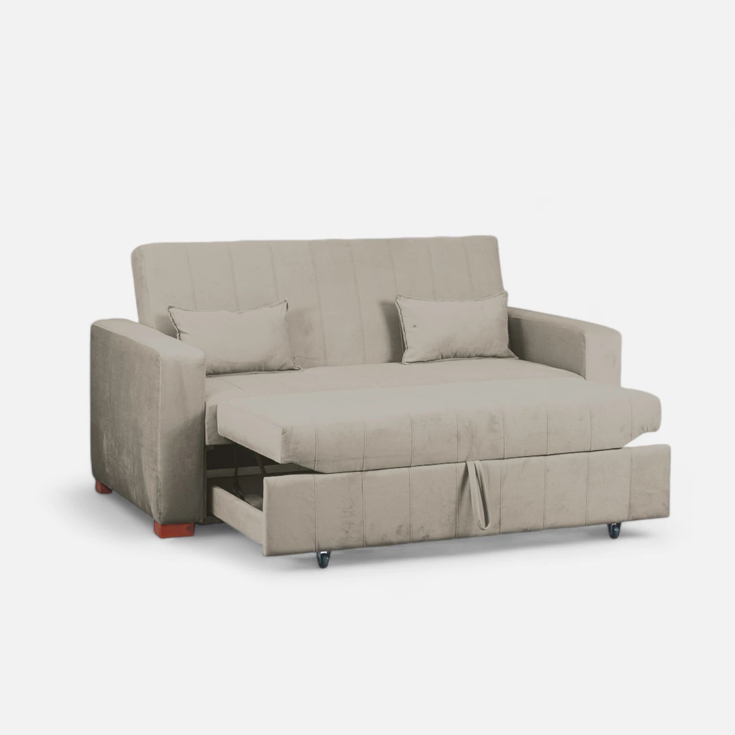 Sofá Cama Olivia - Tela Felpa Beige
