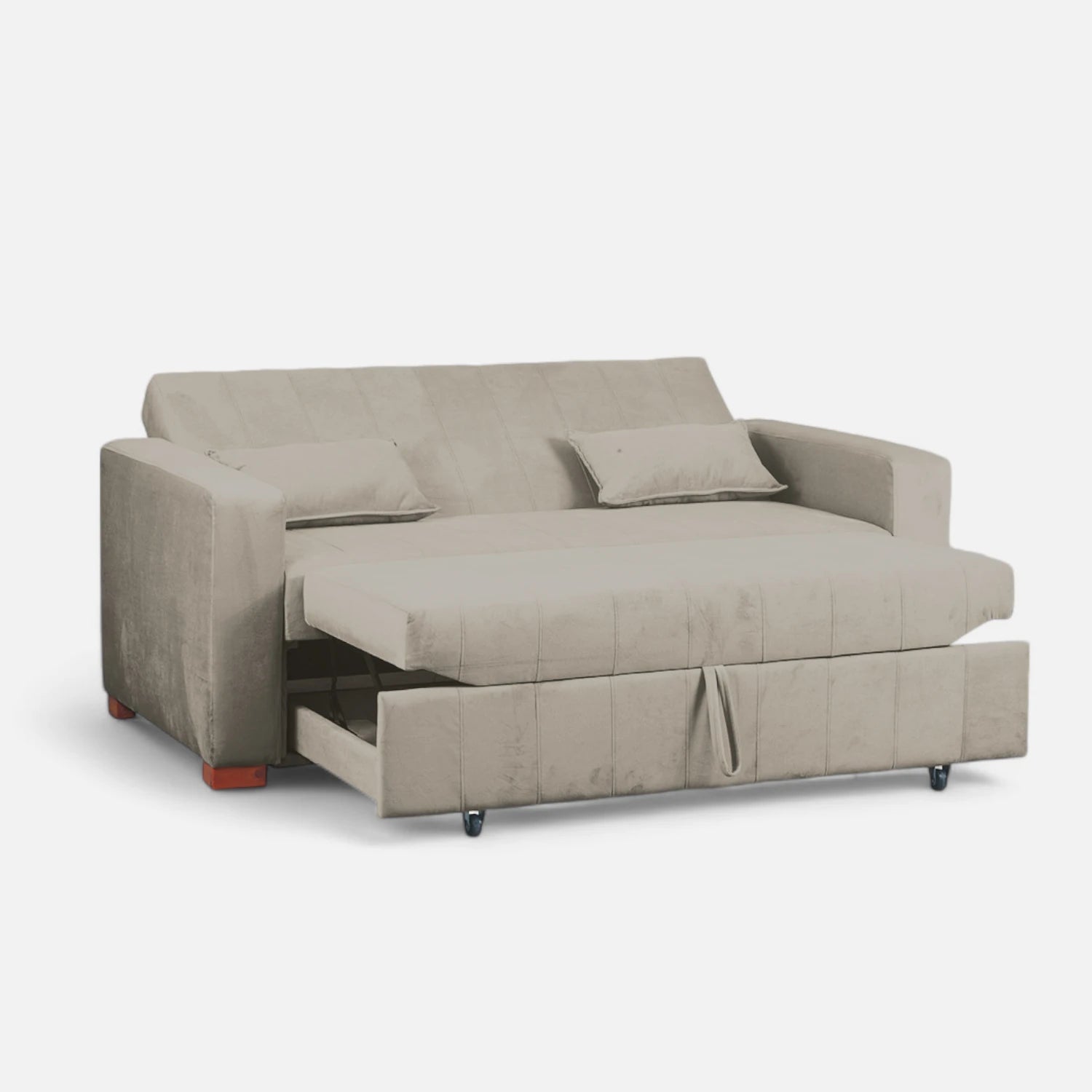 Sofá Cama Olivia - Tela Felpa Beige