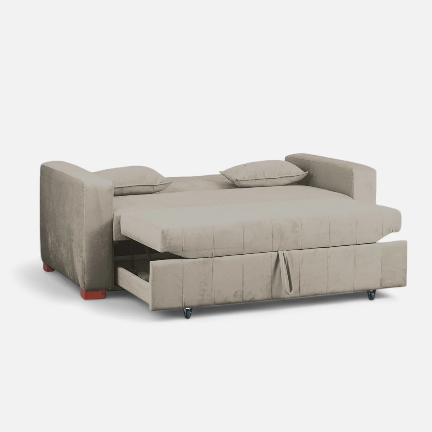 Sofá Cama Olivia - Tela Felpa Beige