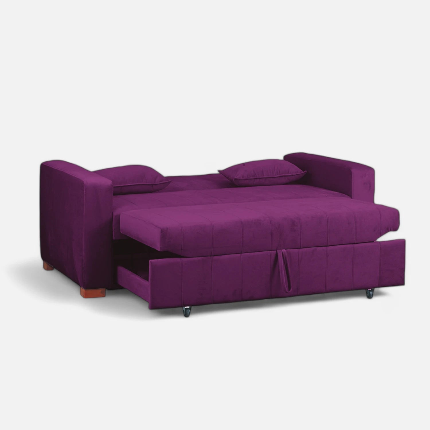 Sofá Cama Olivia - Tela Felpa Lila