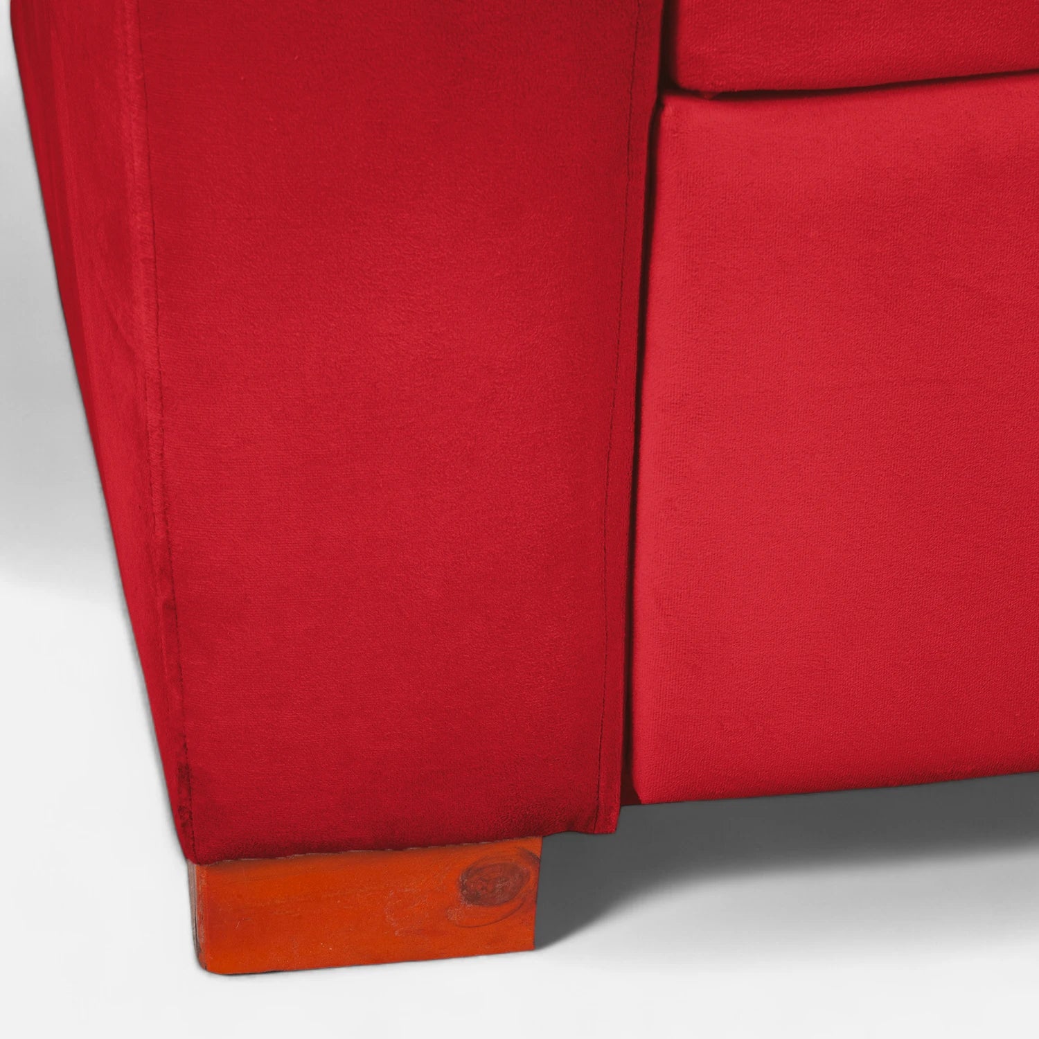Sofá Cama Olivia - Tela Felpa Rojo