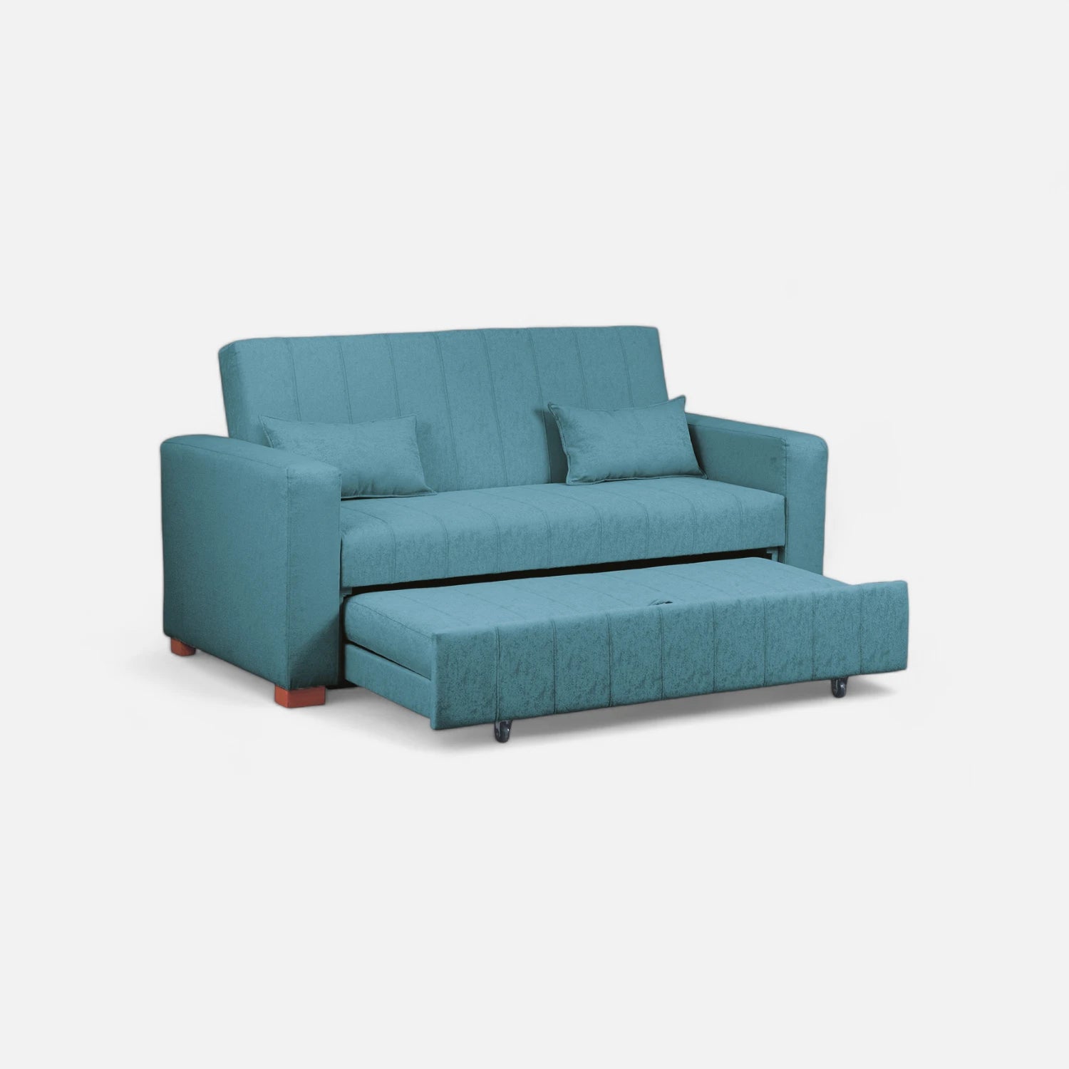 Sofá Cama Olivia - Tela Lino Sidelli Azul Claro