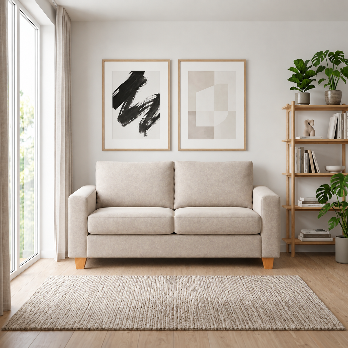 Sofá Magic 2 Cuerpos - Tela Lino Finesse Beige