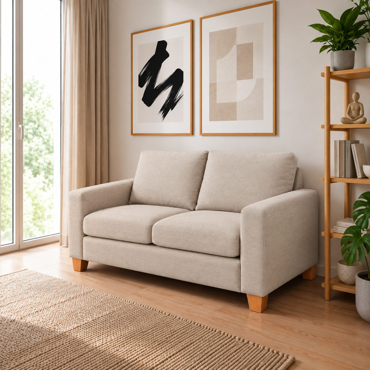 Sofá Magic 2 Cuerpos - Tela Lino Finesse Beige