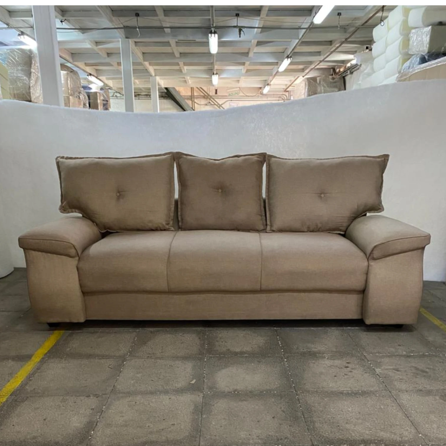 Sofá Valentina 3 Cuerpos - Tela Lino Beige (2da selección)