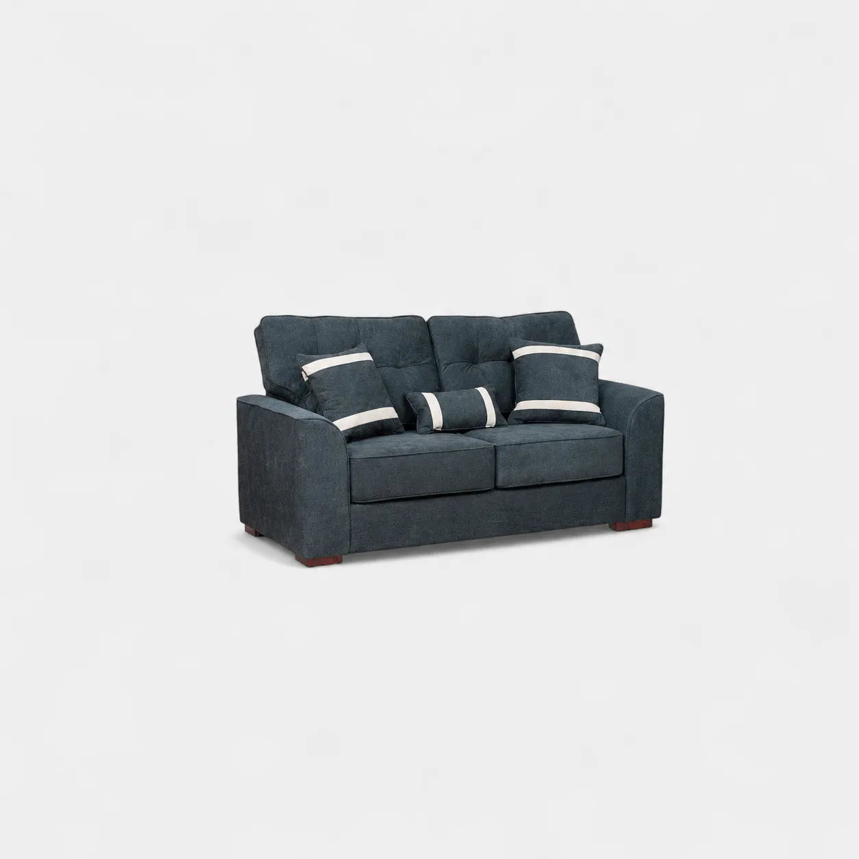 Sofá Monik 2 Cuerpos - Tela Lino Finesse Gris Medio