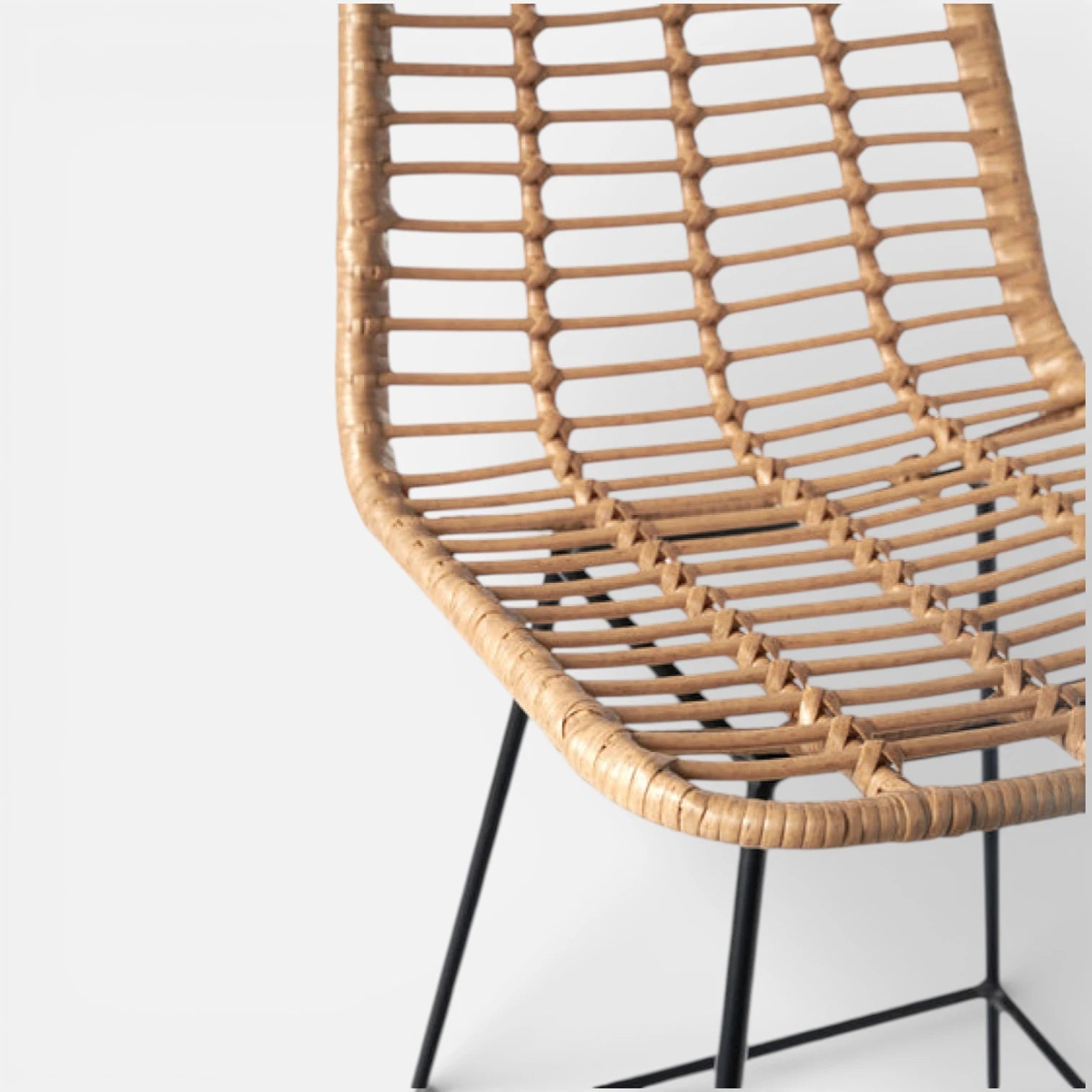 Taburete Alto de Terraza Rattan Grecia Color Madera