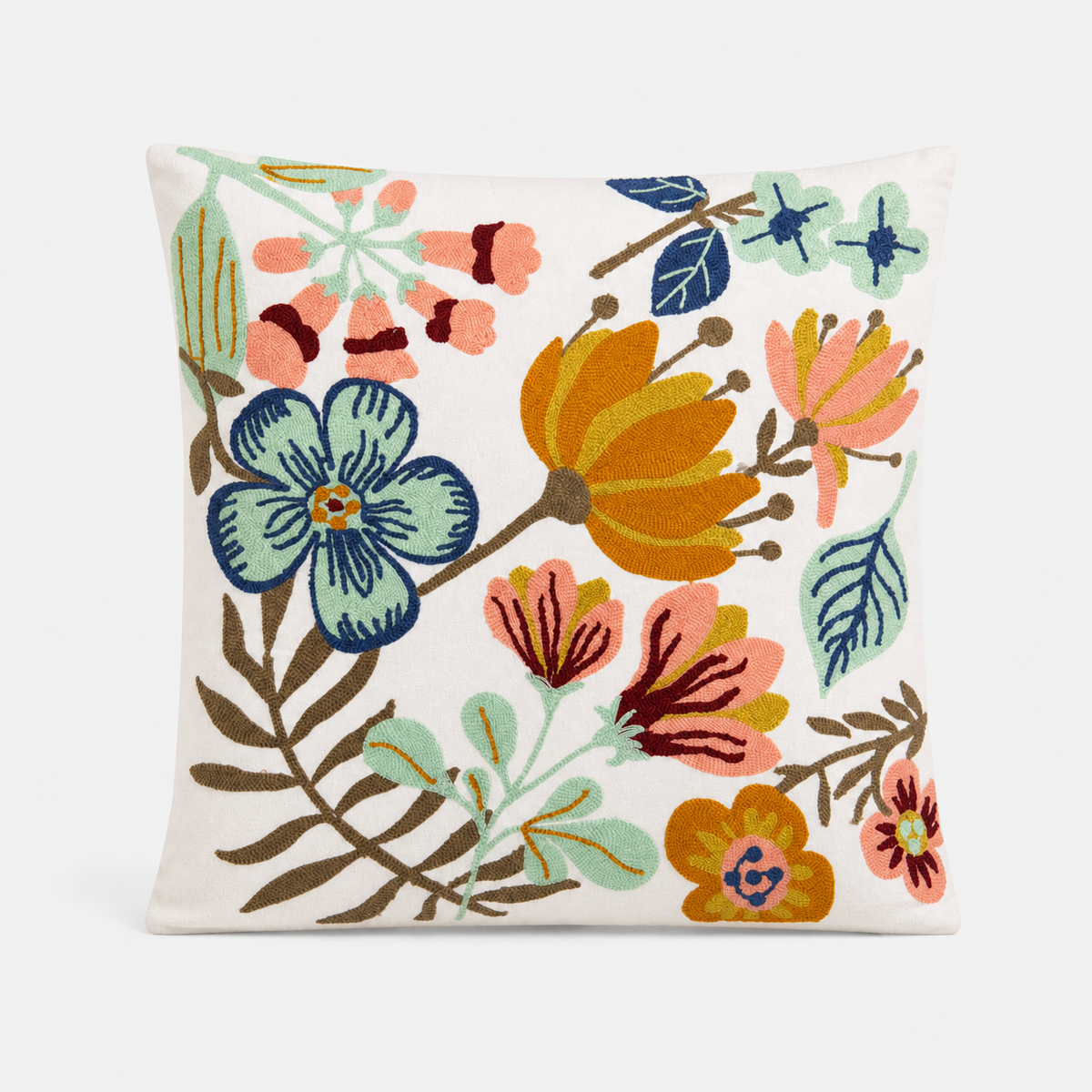 Cojín decorativo flores botánicas 50 x 50 cm - vista frontal