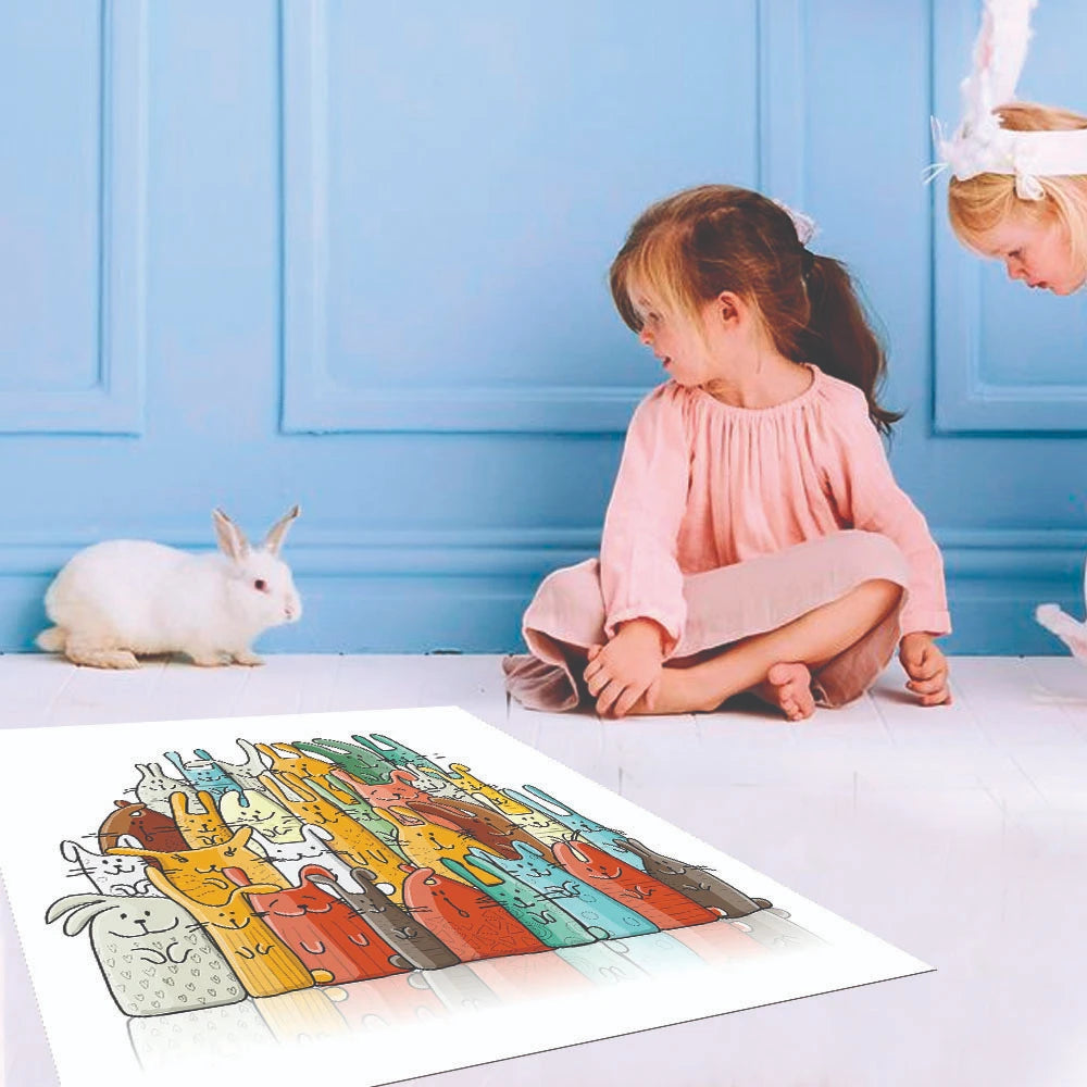 Alfombra Rabbit Family