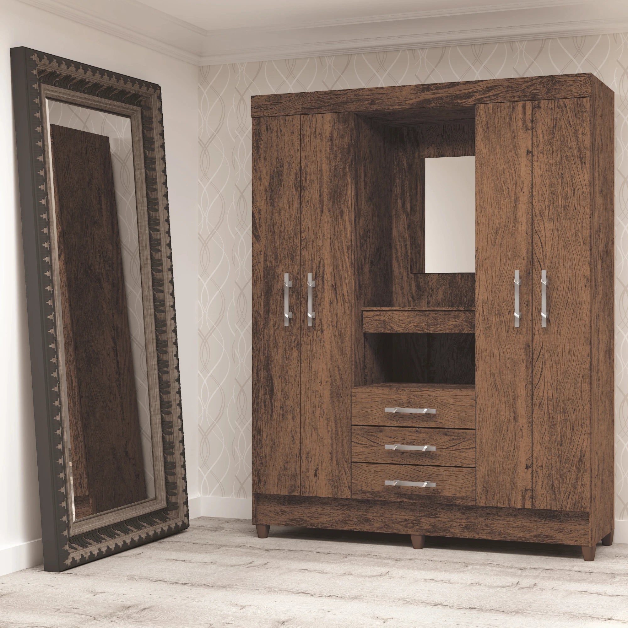 Closet Capelina - 4 Puertas y 3 Cajones