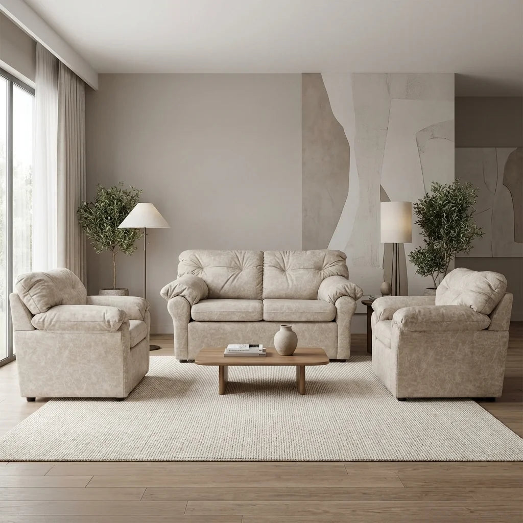 Living América 211 - Cuero Sintético Auris Beige