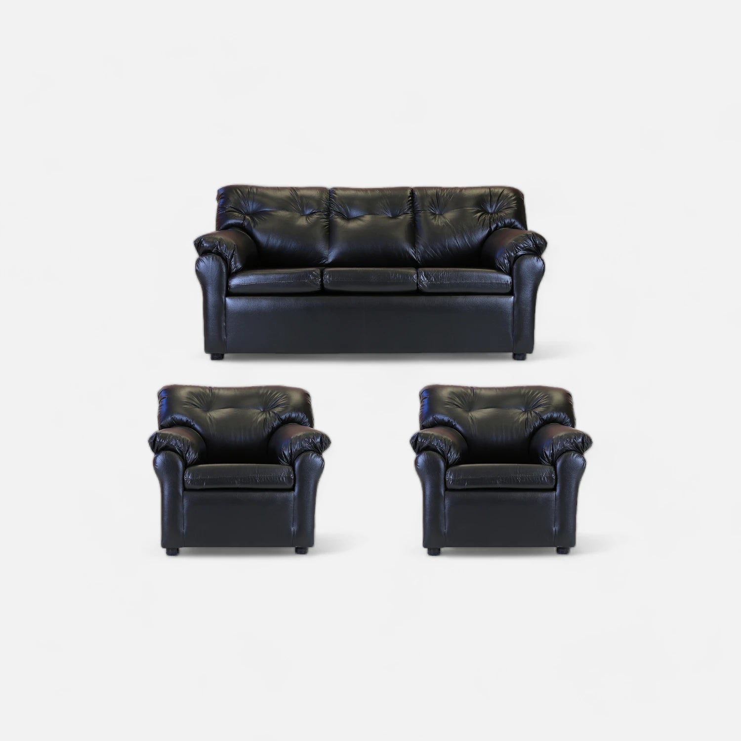 Living América 311 - Cuero Sintético Pu Negro