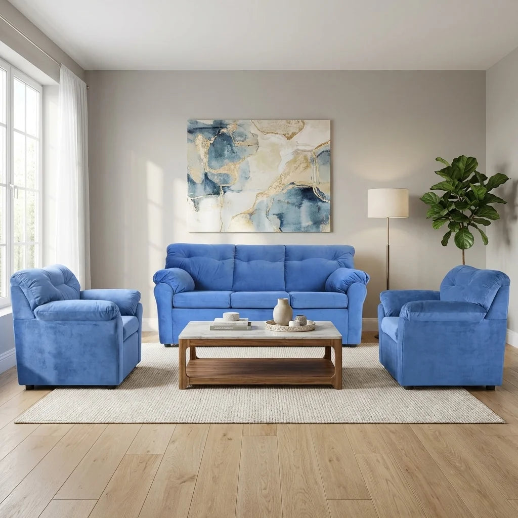 Living América 311 - Tela Felpa Azul Petróleo