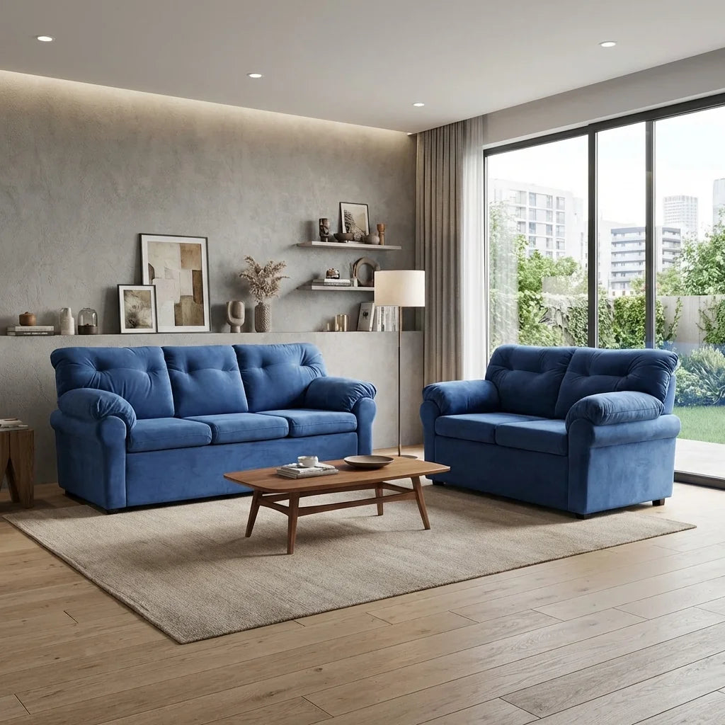 Living América 32 - Tela Felpa Azul Petróleo