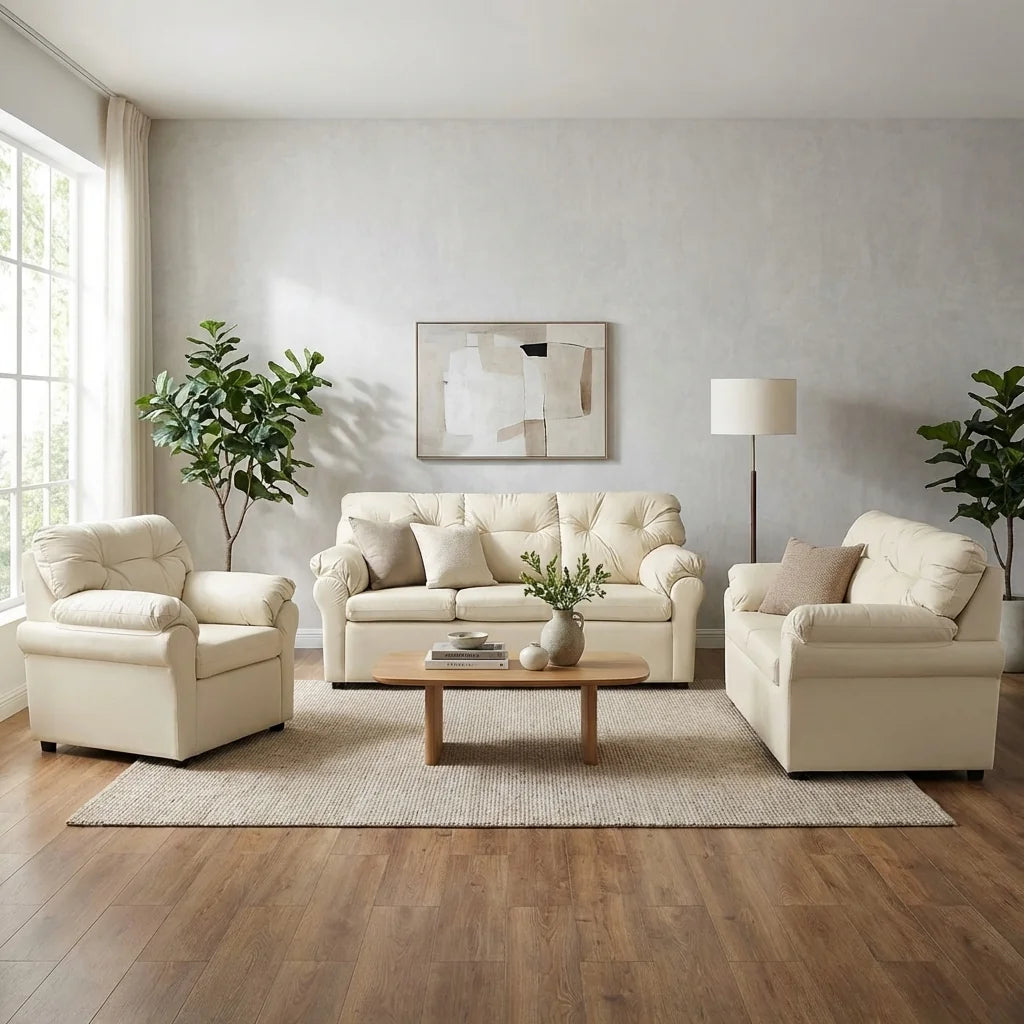 Living América 321 - Cuero Sintético Pu Beige