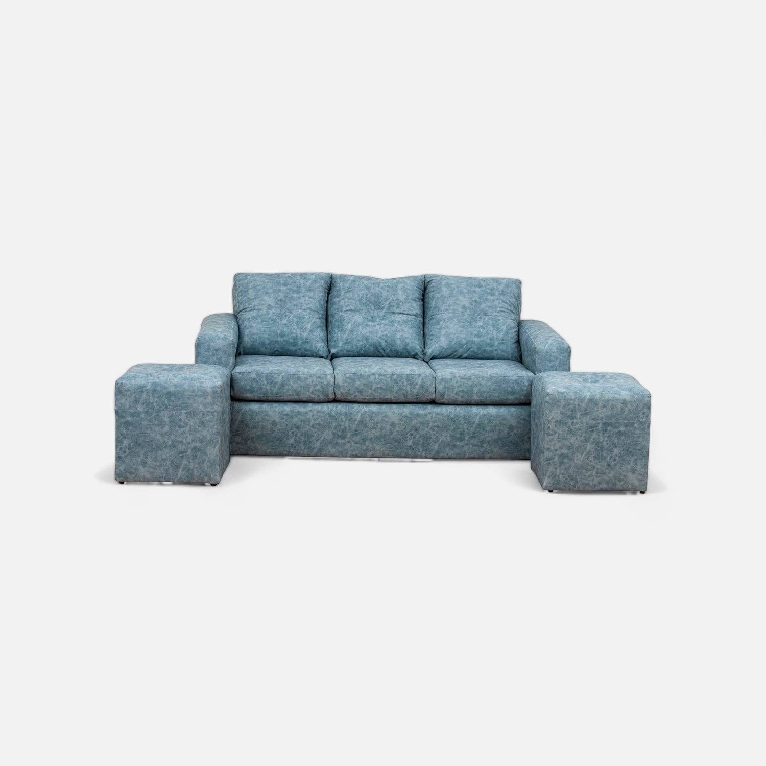 Living Emilia 3 Cuerpos Y 2 Poufs - Cuero Sintético Auris