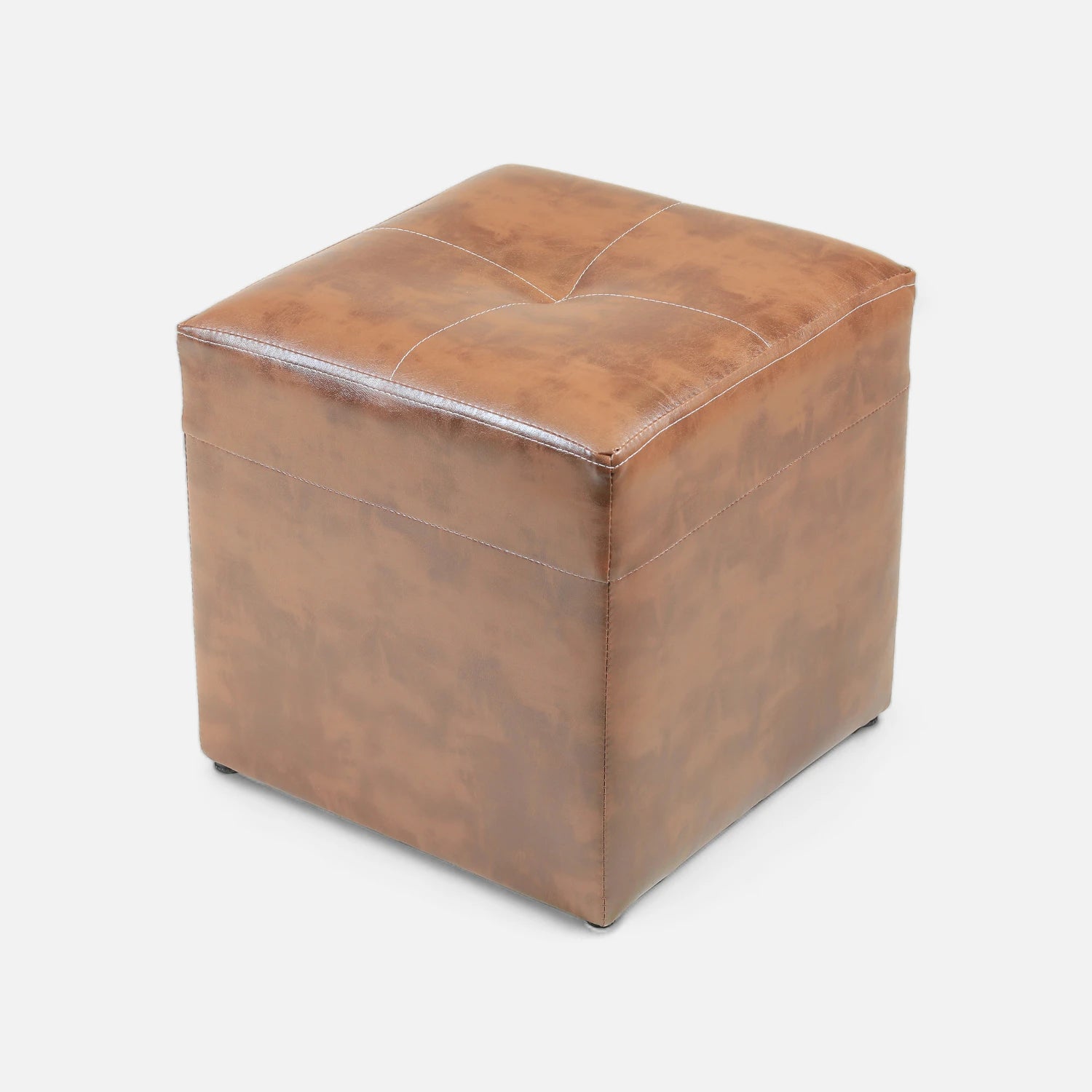 Living Emilia 3 Cuerpos Y 2 Poufs - Cuero Sintético Pu Caramelo