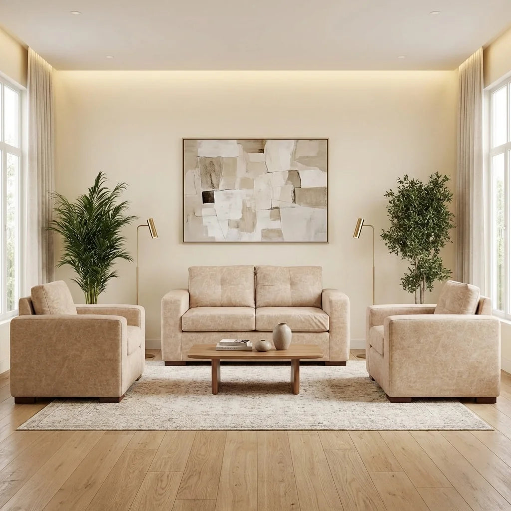 Living Franco 211 - Cuero Sintético Auris Beige