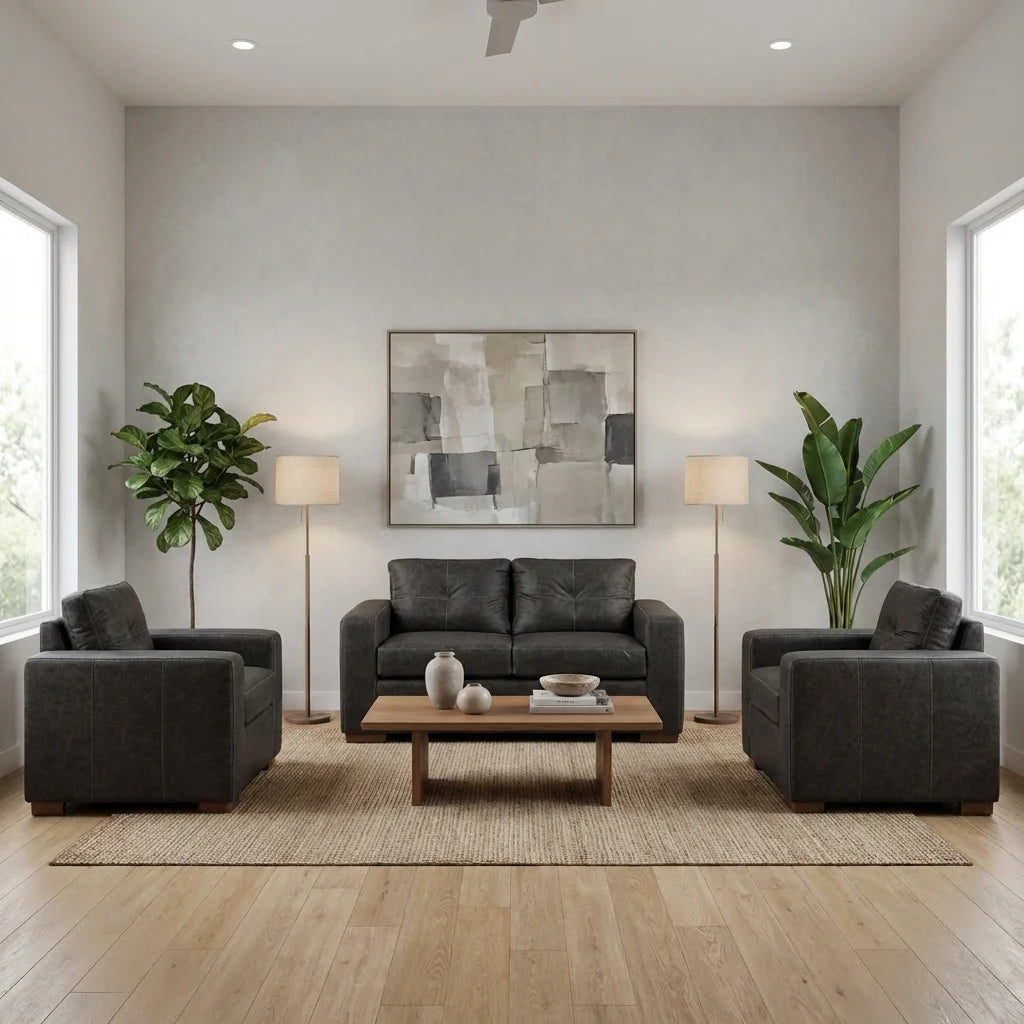 Living Franco 211 - Cuero Sintético Auris Negro