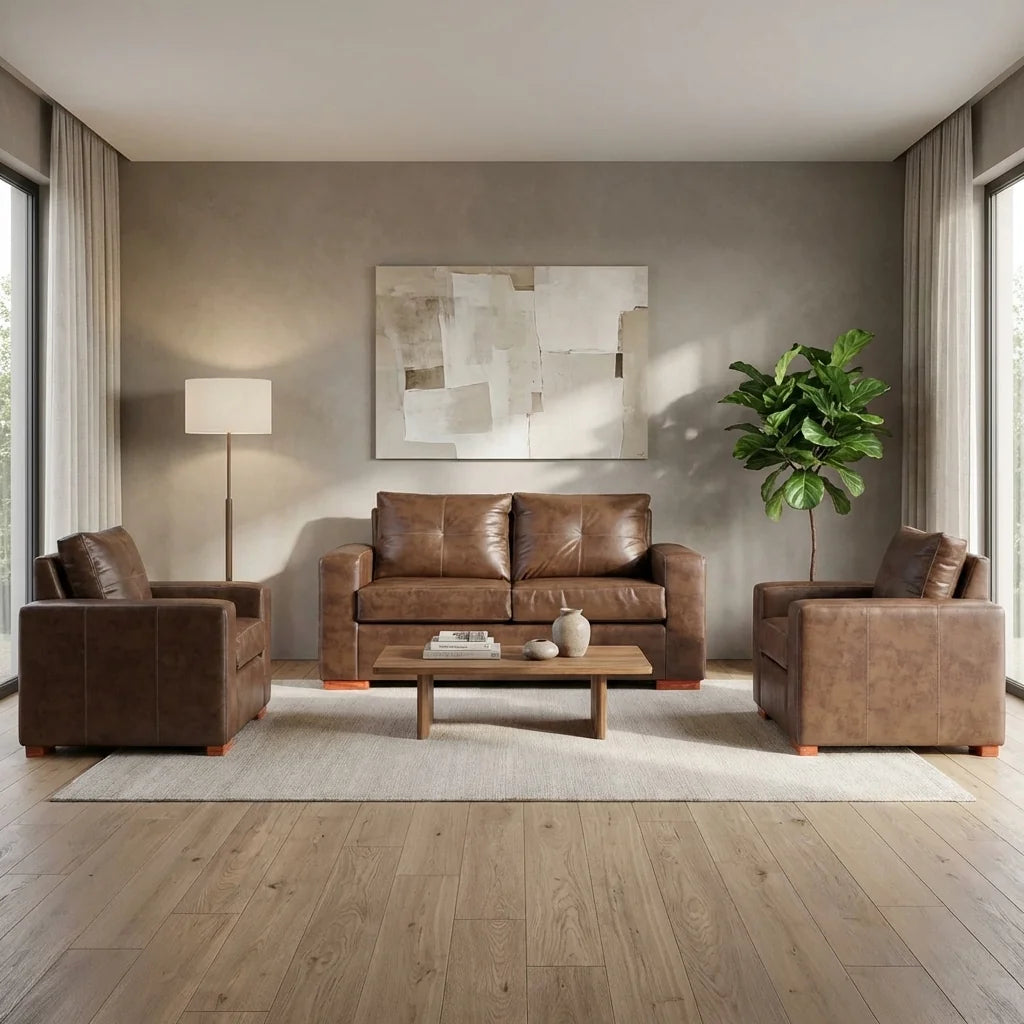 Living Franco 211 - Cuero Sintético Pu Caramelo