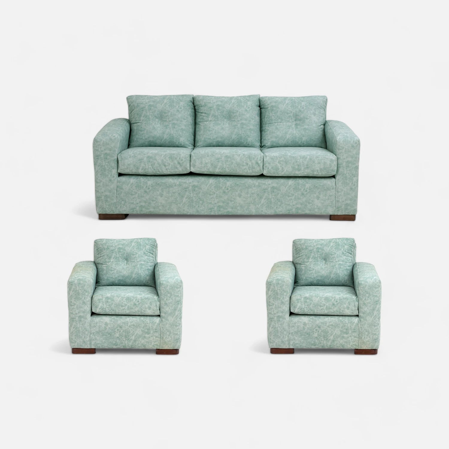 Living Franco 311 - Cuero Sintético Auris Verde Agua