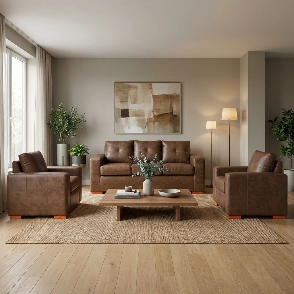 Living Franco 311 - Cuero Sintético Pu Caramelo