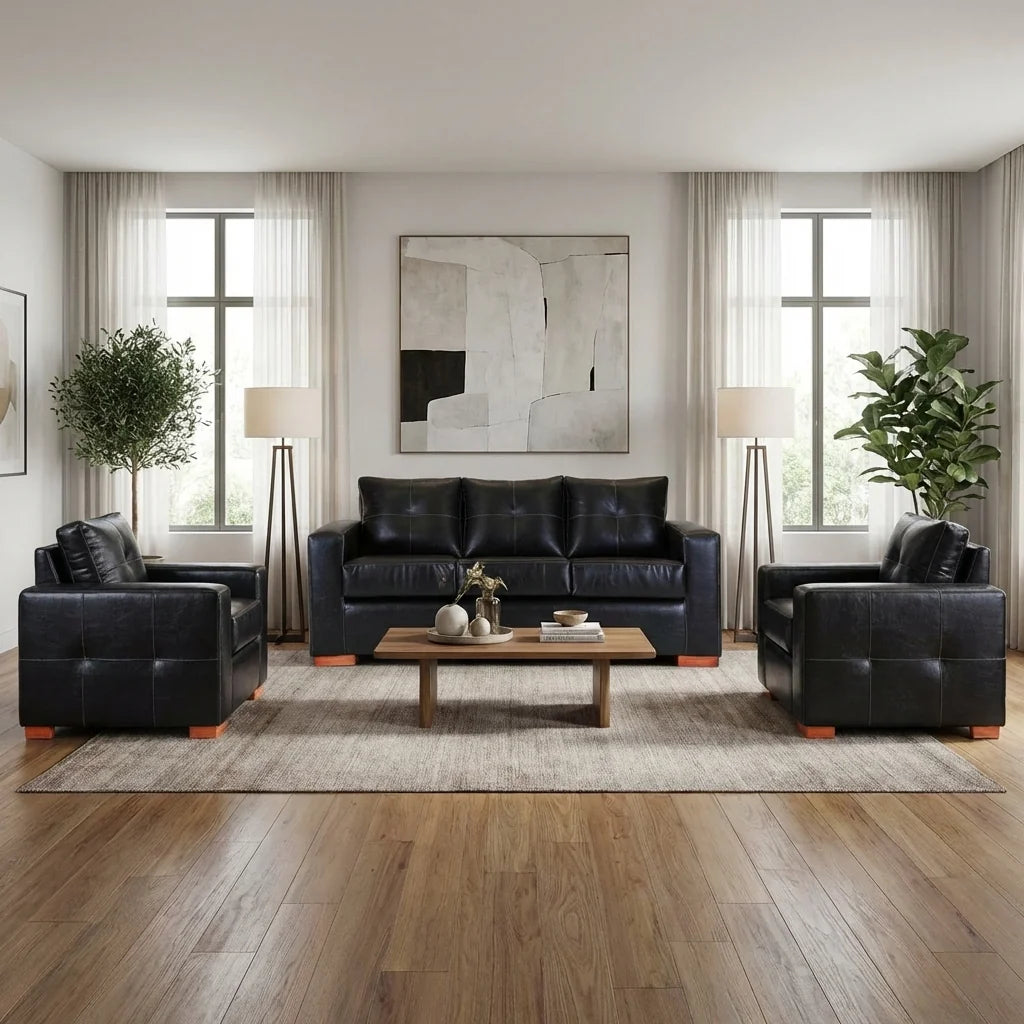 Living Franco 311 - Cuero Sintético Pu Negro