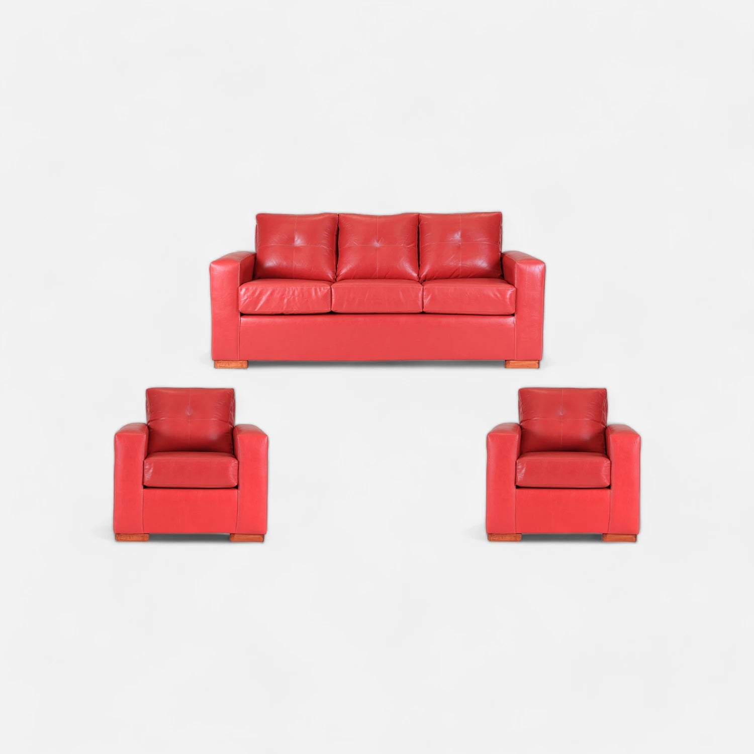 Living Franco 311 - Cuero Sintético Pu Rojo