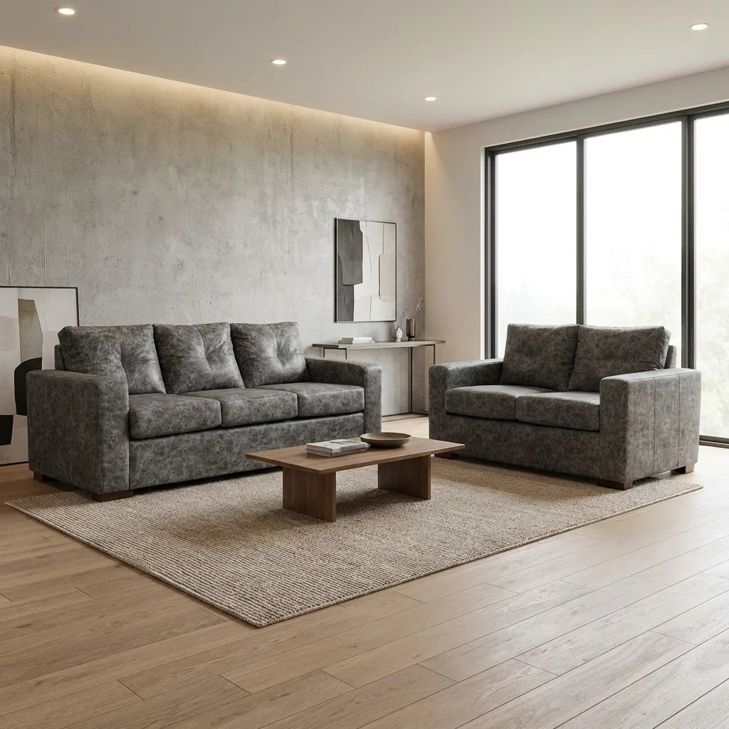 Living Franco 32 - Cuero Sintético Auris Gris