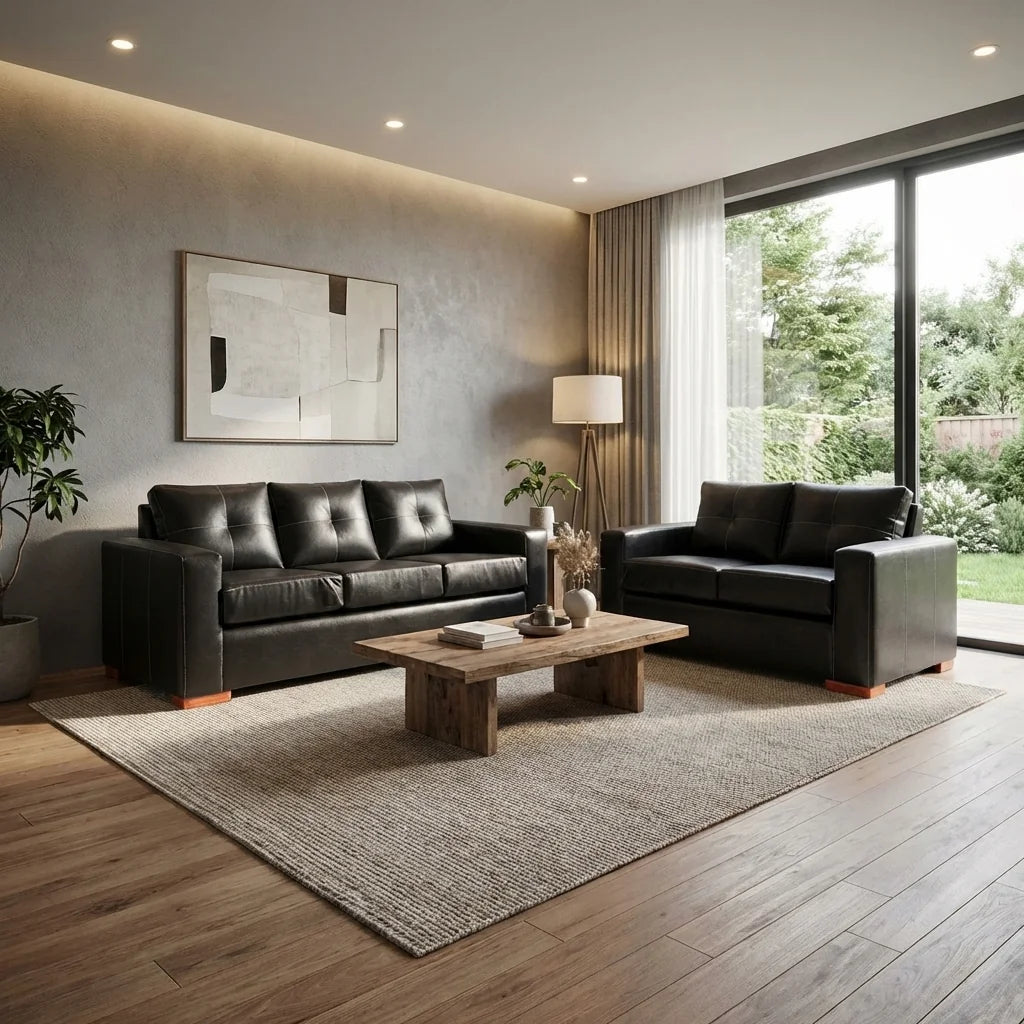 Living Franco 32 - Cuero Sintético Pu Negro