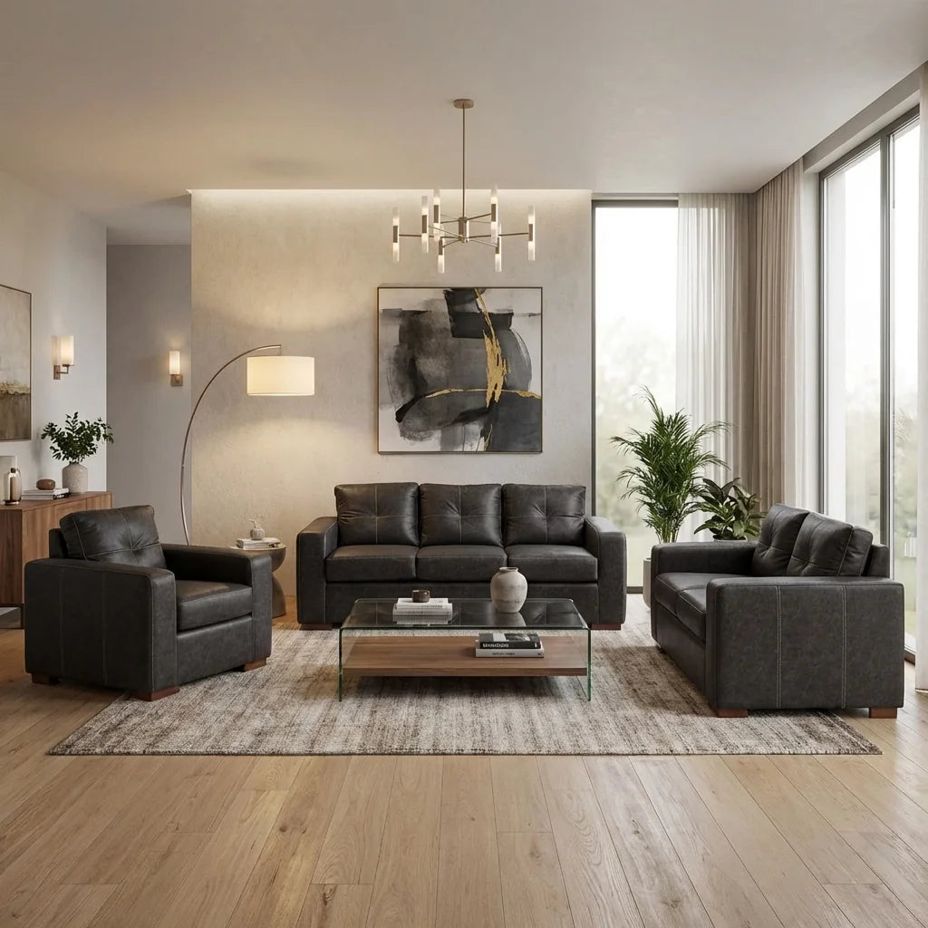 Living Franco 321 - Cuero Sintético Auris Negro