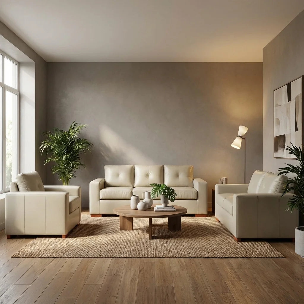 Living Franco 321 - Cuero Sintético Pu Beige
