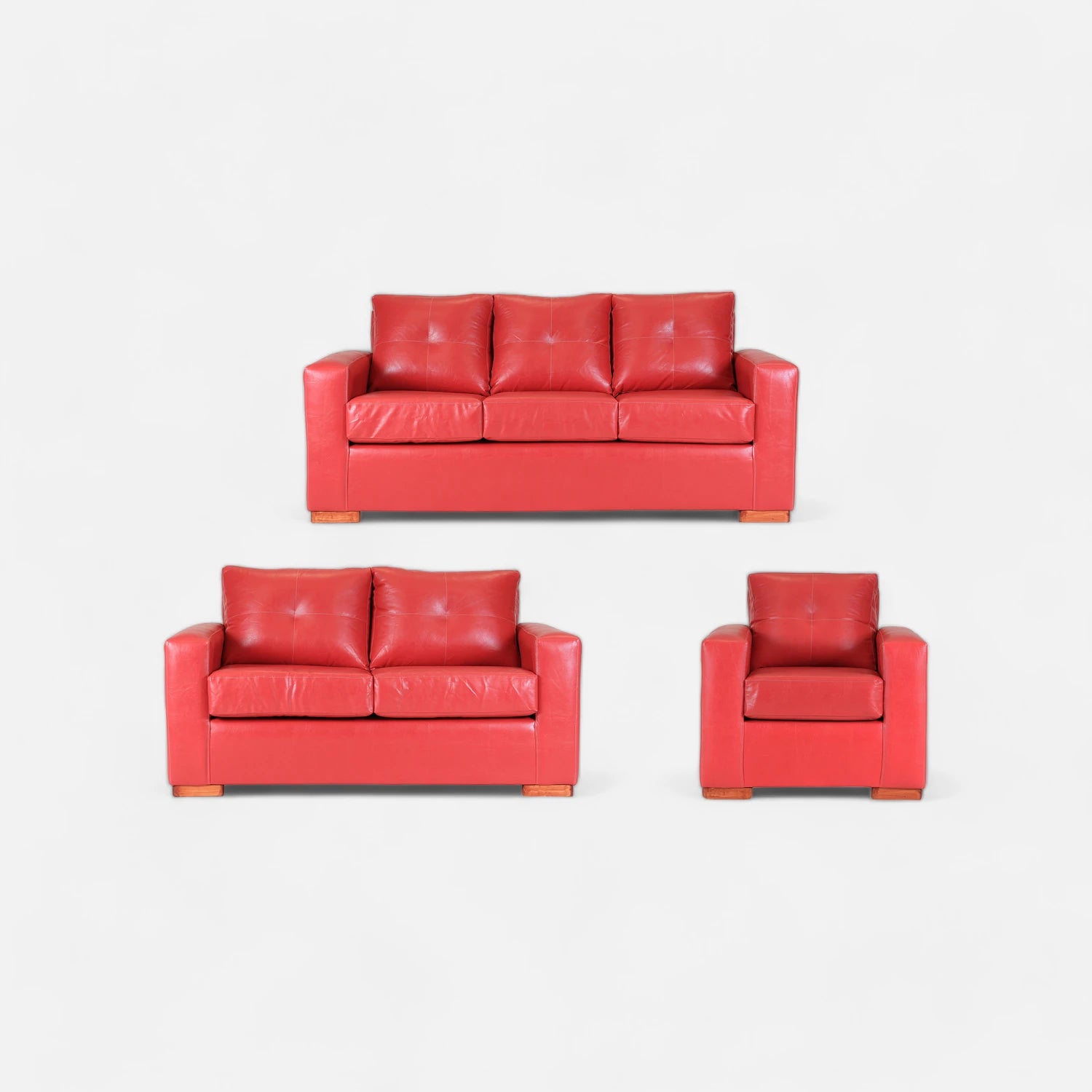 Living Franco 321 - Cuero Sintético Pu Rojo