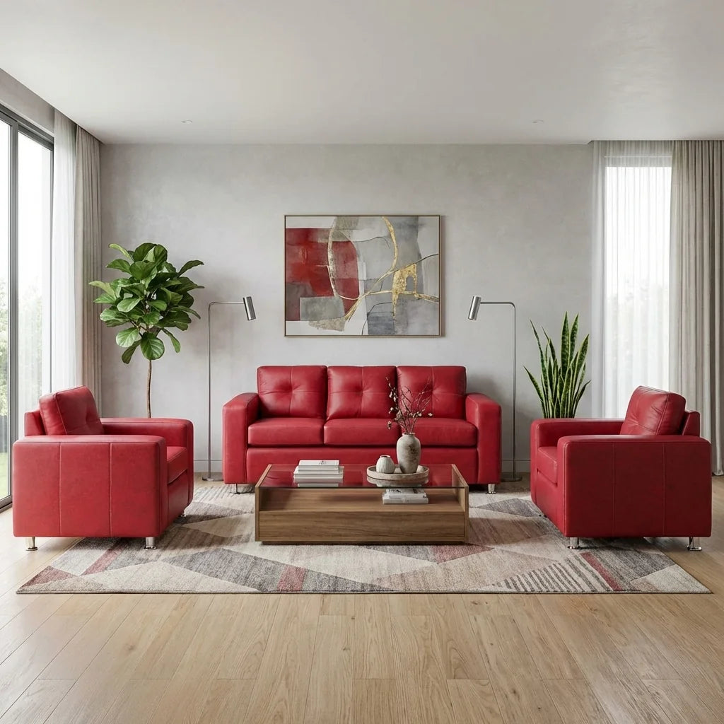 Living George 311 - Cuero Sintético Auris Burdeo